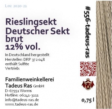 Ras Riesling Deutscher Sekt brut